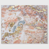 Coole goldene Marmortextur Geschenkpapier (Flach)