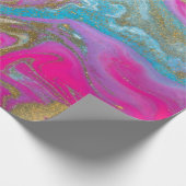 Coole goldfarbene Marmortextur Geschenkpapier (Ecke)