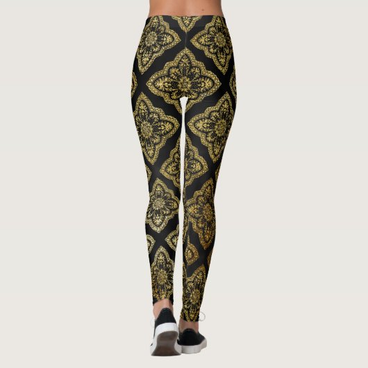coole Goldfolie Leggings (Rückseite)