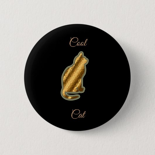 Coole Goldkatze Button (Vorderseite)