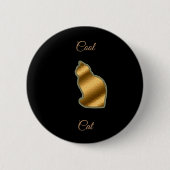 Coole Goldkatze Button (Vorderseite)