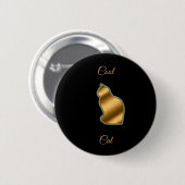 Coole Goldkatze Button (Vorne & Hinten)