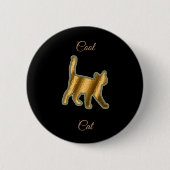 Coole Goldkatze Button (Vorderseite)