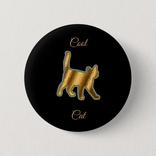 Coole Goldkatze Button (Vorderseite)