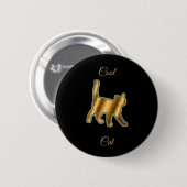 Coole Goldkatze Button (Vorne & Hinten)