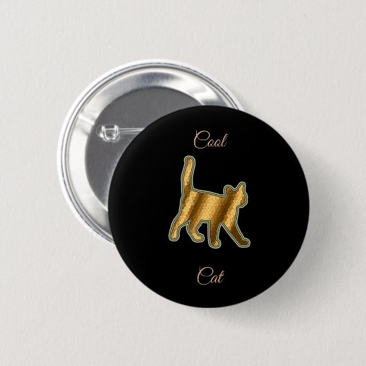 Coole Goldkatze Button (Vorne & Hinten)