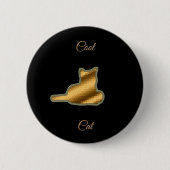 Coole Goldkatze Button (Vorderseite)