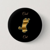 Coole Goldkatze Button (Vorderseite)
