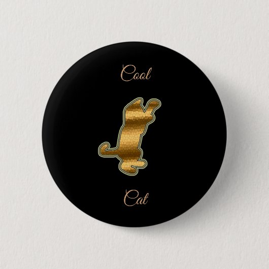 Coole Goldkatze Button (Vorderseite)