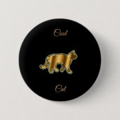 Coole Goldkatze Button (Vorderseite)