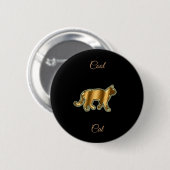 Coole Goldkatze Button (Vorne & Hinten)