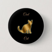 Coole Goldkatze Button (Vorderseite)