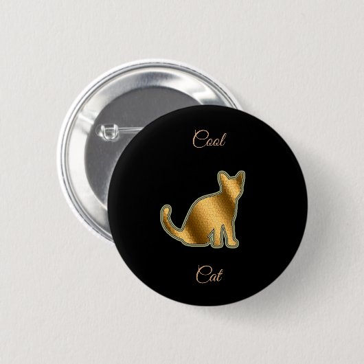 Coole Goldkatze Button (Vorne & Hinten)
