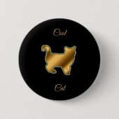 Coole Goldkatze Button (Vorderseite)