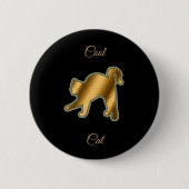 Coole Goldkatze Button (Vorderseite)