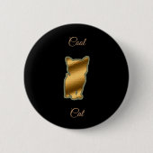 Coole Goldkatze Button (Vorderseite)