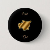 Coole Goldkatze Button (Vorderseite)