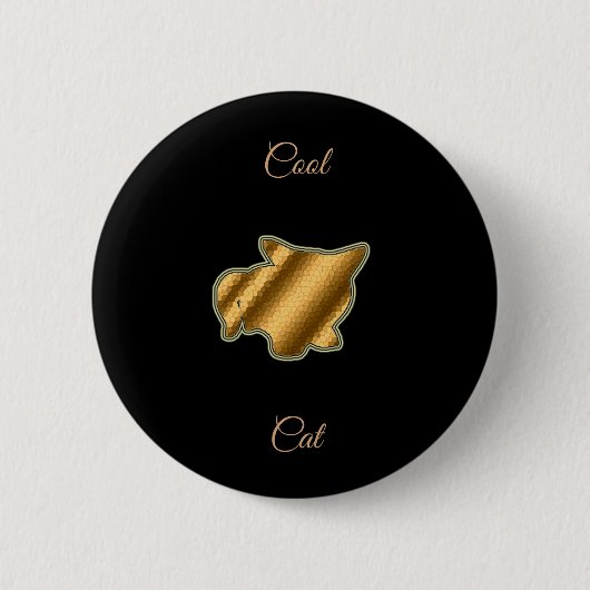 Coole Goldkatze Button (Vorderseite)