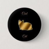 Coole Goldkatze Button (Vorderseite)