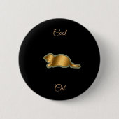 Coole Goldkatze Button (Vorderseite)