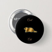 Coole Goldkatze Button (Vorne & Hinten)