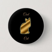 Coole Goldkatze Button (Vorderseite)