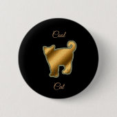 Coole Goldkatze Button (Vorderseite)