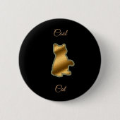 Coole Goldkatze Button (Vorderseite)