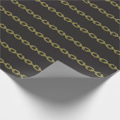 Coole Goldketten-Umschlagpapier Geschenkpapier (Ecke)
