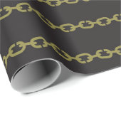 Coole Goldketten-Umschlagpapier Geschenkpapier (Rolleneckpunkt)