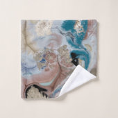 Coole Goldmarmortextur Badhandtuch Set (Waschlappen)