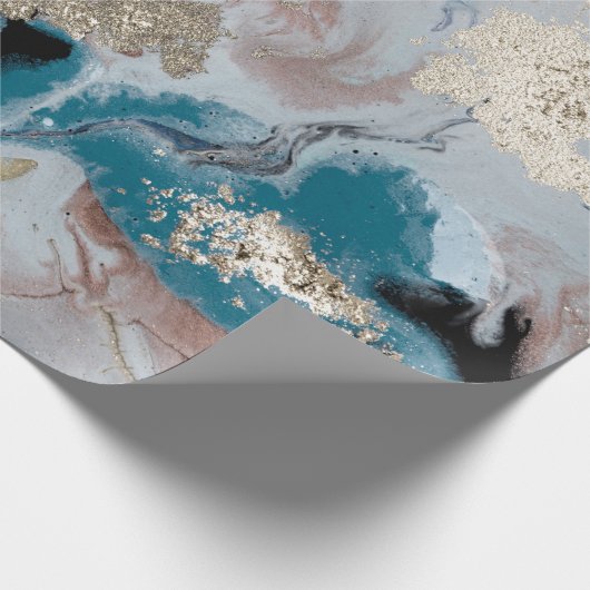 Coole Goldmarmortextur Geschenkpapier (Ecke)
