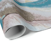 Coole Goldmarmortextur Geschenkpapier (Rolleneckpunkt)