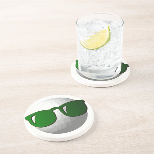 Coole Golf-Ball-Untersetzer Sandstein Untersetzer (Seite)