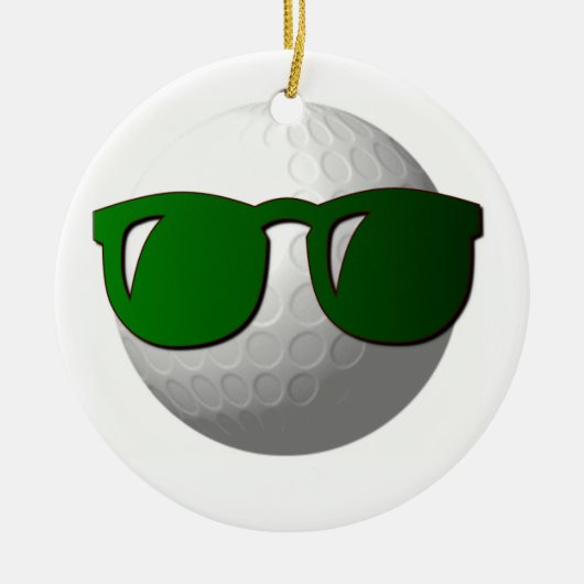 Coole Golf-Ball-Verzierung Keramik Ornament (Vorne)