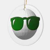 Coole Golf-Ball-Verzierung Keramik Ornament (Links)