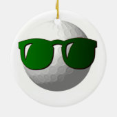 Coole Golf-Ball-Verzierung Keramik Ornament (Hinten)