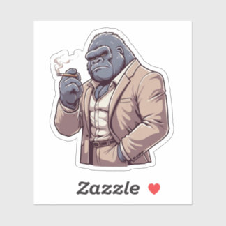 coole Gorilla, charismatische Tiere Aufkleber