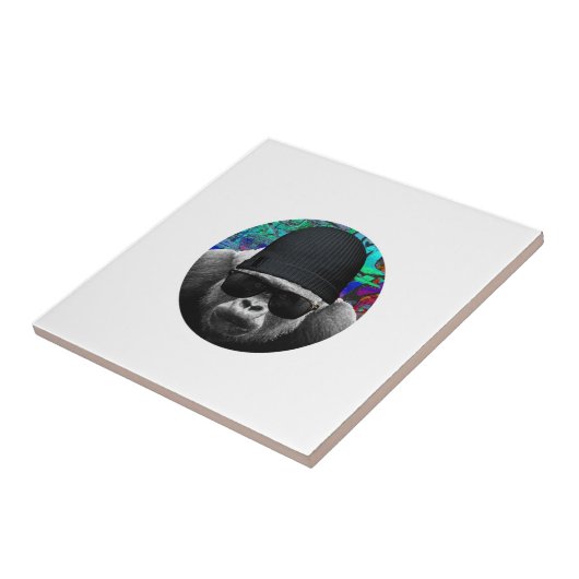 Coole Gorilla Keramik Tile Fliese (Seite)