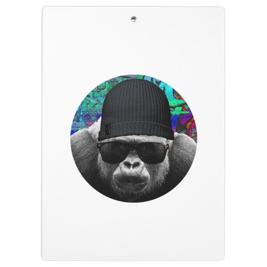 Coole Gorilla-Zwischenablage Klemmbrett (Rückseite)