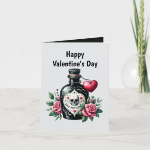 Coole Gothic-Nachricht hinzufügen Valentinstag Lie Feiertagskarte