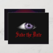Coole gotische Hochzeit Save the Date Goth Bride D (Vorne/Hinten)