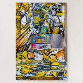 Coole Graffiti in einem verlassenen Gebäude, Puzzle (Vertikal)