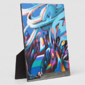 Coole Graffiti-Mauer Fotoplatte (Seite)