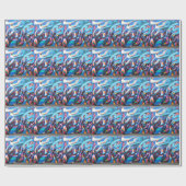 Coole Graffiti-Mauer Geschenkpapier (Flach)
