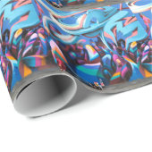 Coole Graffiti-Mauer Geschenkpapier (Rolleneckpunkt)