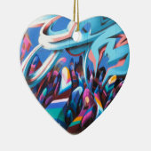 Coole Graffiti-Mauer Keramik Ornament (Rechts)