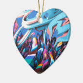 Coole Graffiti-Mauer Keramik Ornament (Links)