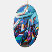 Coole Graffiti-Mauer Keramik Ornament (Rechts)