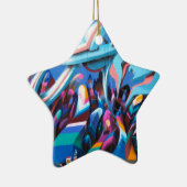 Coole Graffiti-Mauer Keramikornament (Rechts)